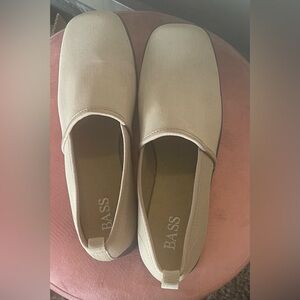 Bass Tan Canvas Slip-Ons